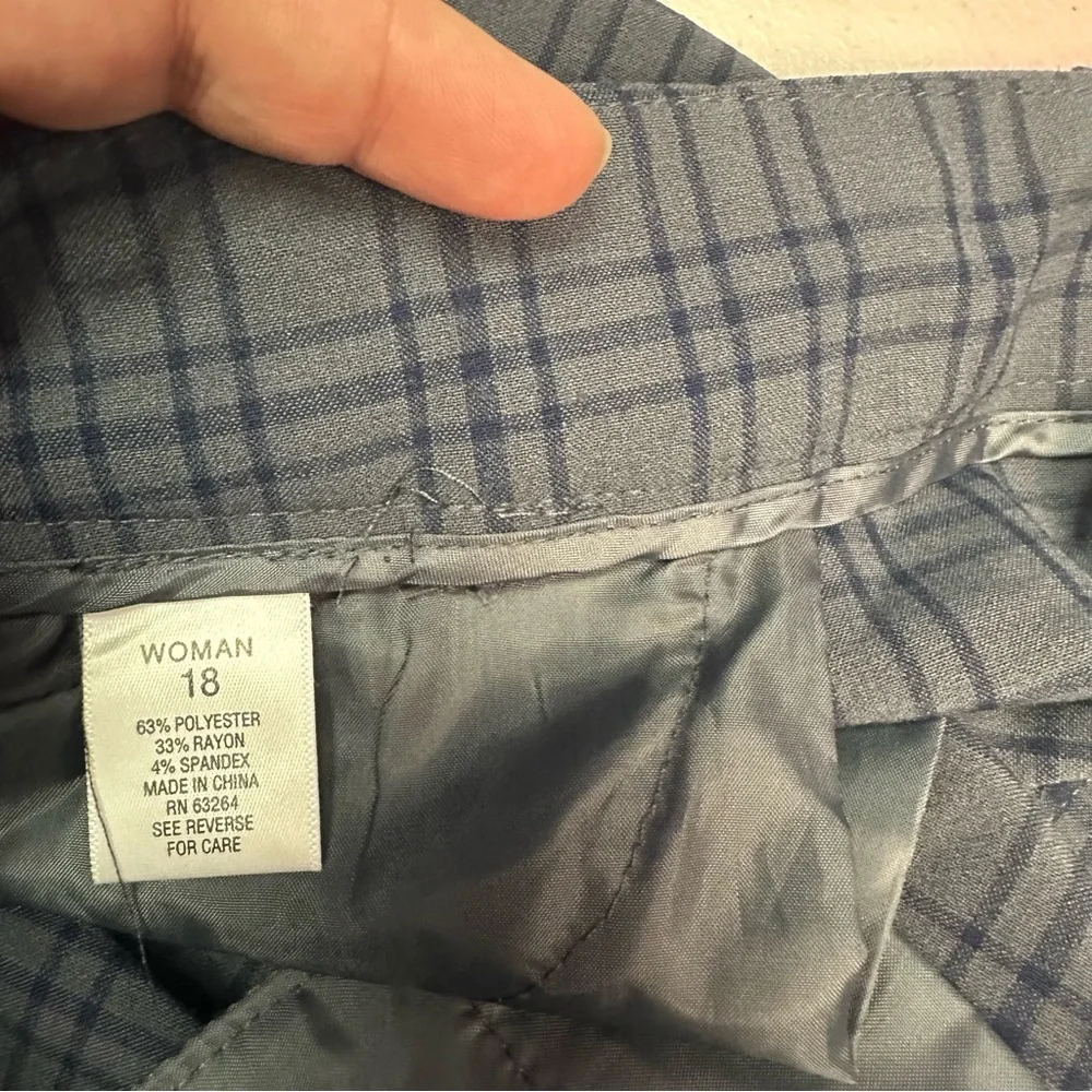 Roz & Ali Blue Plaid Trousers‎